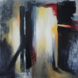 The walls of nothingness, oil on board, 100x100cm